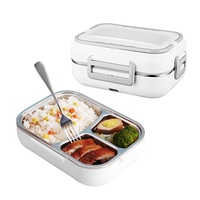 Boîte à lunch électrique 12v/24v/110v/220v Loncheras 1.5L Boîte à lunch Tiffin Boîte à lunch Bentobox Conteneurs Boîte à lunch chauffante rechargeable