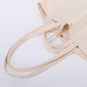 Sac fourre-tout en <span class=keywords><strong>toile</strong></span> personnalisé à double poignée, grand sac à bandoulière pour femmes avec poche intérieure zippée - Product Image 4