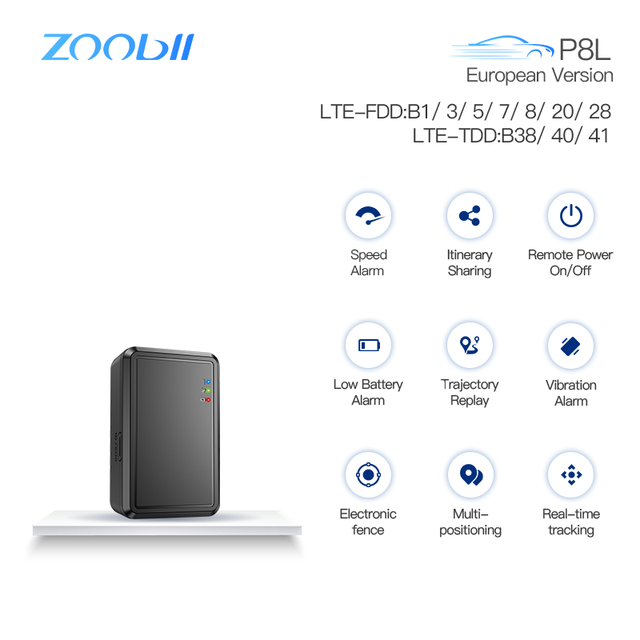 Mini 4G LTE GPRS GSM WiFi GPS Tracker SOS Function 1200mAh Battery Real-Time Wireless Long Standby Nano SIM Supports IOS Android