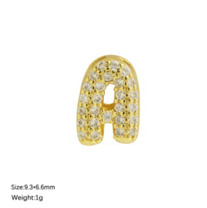 YIMEILI & Trendy Laiton Mini Bulle DIY Combinaison 26 Anglais Lettre Forme Femmes Plaqué Or Charme Bracelet Pendentif Accessoires - Product Image 6