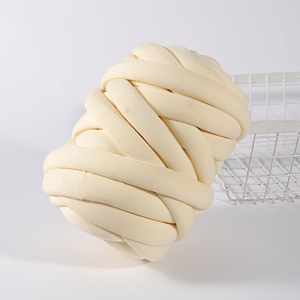 High Quality <b>Giant</b> 2cm Cool Feeling Polyester Dyed Tube <b>Yarn</b> Hand Knitting Chunky Braid Anti-static OE Technics Machine Washable - Product Image 3