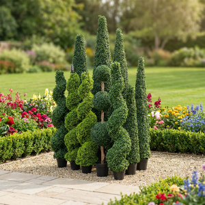 Arbre artificiel en plastique vert, faux <span class=keywords><strong>buis</strong></span>, bonsaï, <span class=keywords><strong>boule</strong></span> <span class=keywords><strong>de</strong></span> topiaire, 120 cm, plante d'intérieur en pot pour la décoration <span class=keywords><strong>de</strong></span> jardin extérieur - Product Image 1