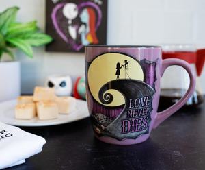 Mug en céramique sans BPA <span class=keywords><strong>de</strong></span> 25 onces 'Love Never Dies' <span class=keywords><strong>de</strong></span> Nightmare Before Christmas, grande tasse à café pour espresso, boissons à la caféine, maison - Product Image 5