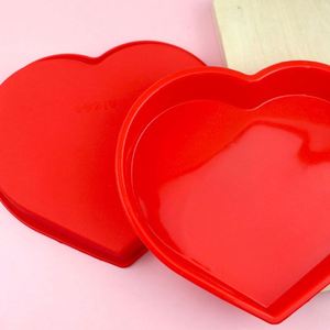 Single Silicone Large Cake Mold Wholesale Silicone Baking Pan Heart Orange Shape - Product Image 1