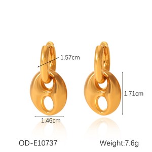 European American All-Match <b>Titanium</b> Steel Fine Jewelry Hollow Pig Nose Buckle Stainless Steel Necklace Bracelet for Anniversary - Product Image 4