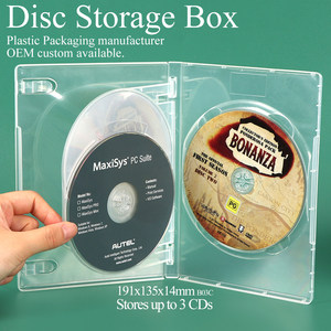 SUNSHING Boîtier de rangement pour CD DVD et jeux, peu encombrant, personnalisable avec logo, 14 mm, Premium, pour 1, 2, 3, 4 ou 5 disques Blu-ray - Product Image 1
