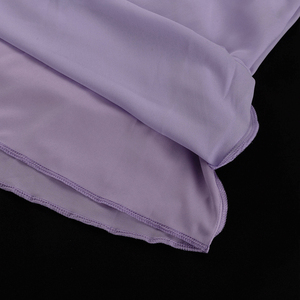 Abito Elegante Estivo da Donna con Colletto Peter Pan e Zip Posteriore, Maniche Corte a Sbuffo, Lunghezza Lunga, Colore Viola, Collezione 2025 - Product Image 6