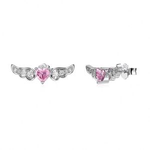 Dylam New Trending Design Girls Women Fashion Jewelry S925 <b>Silver</b> Rhodium Plated Heart Wing Shape 5A Zirconia <b>Stud</b> <b>Earrings</b> - Product Image 1