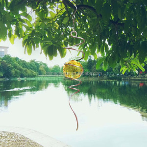 Giratorio de viento de 11 pulgadas para decoración de jardín, espiral de cristal de cola, bola colgante, cola en espiral, venta al por mayor - Product Image 5