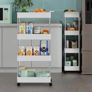 Carro utilitario plegable nórdico de 5 niveles con rueda rodante, carro de almacenamiento de Metal para el hogar de fácil carga para uso en oficina y cocina - Product Image 5