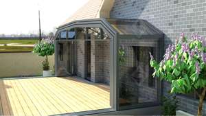 Invernadero de Cristal Contemporáneo en Oferta, Villa con Jardín, Patio Exterior, Solárium, Cuatro Estaciones, Resistente a la Lluvia - Product Image 6