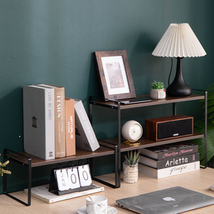 Organisateur de bureau minimaliste multicouche en bois, support de rangement pour la maison, le bureau, la bibliothèque, le tiroir, organisateur de bureau rectangulaire sur pied - Product Image 2
