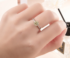 <span class=keywords><strong>GICA</strong></span> GEMA S925 แหวนเงินสเตอร์ลิง 1 กะรัตสุภาพสตรีรอบหกแฉก Moissanite หรูหราหมั้นและเครื่องประดับงานแต่งงานแหวน - Product Image 2