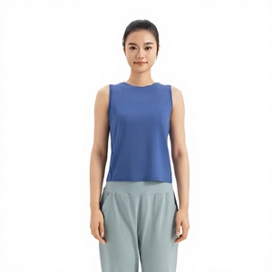 เสื้อกล้ามออกกำลังกายผู้หญิงสไตล์ใหม่ แขนกุด น้ำหนักเบา เหมาะสำหรับโยคะ ฟิตเนส วิ่ง ชุดกีฬา รับผลิตแบบ OEM ODM ขายส่ง - Product Image 1