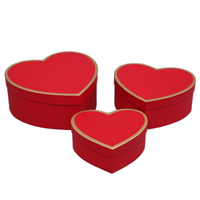 Vente de boîtes à fleurs en forme de cœur en carton rigide faites à la main de haute qualité avec estampage pour la Saint-Valentin