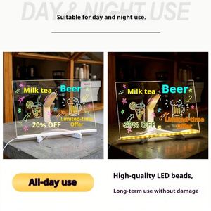 Tablero de Mensajes Acrílico Iluminado LED Borrable - Decoración Moderna para el Hogar y la Oficina - Product Image 4