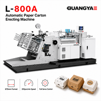 Machine automatique d'érection de cartons L800A à commande servo complète pour la fabrication de boîtes à hamburgers, solution d'emballage pour la restauration rapide, vitesse de 200 pièces/minute