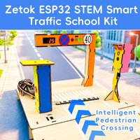 Kit Model Transportasi Kota Pintar Zetok, Blok Bangunan Elektronik Puzzle 3D, Mainan Edukasi STEM untuk Remaja & Sekolah