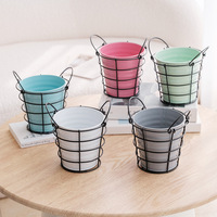 Support de fleurs en métal multicolore Evergreenwrap, support de plantes suspendues pour balcon, plantes succulentes et plantes vertes