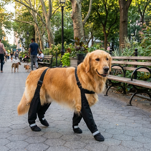 Köpekler ve Kediler için Pati Korumalı ve Uzun Bacak Kapsamlı Sıcak Satış Su Geçirmez Polyester Askılı Botlar - Product Image 3
