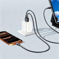 Chargeur rapide GaN double port 35W avec PD 3.0 QC3.0, protection OTP, ignifuge, pour écouteurs et téléphones portables, ports USB et Type-C