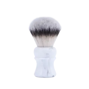 YAQI Everest 24mm marmo bianco capelli sintetici pennello da barba da viaggio spazzole per rasoi bagnati da uomo
