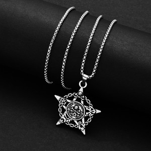 Personnalisé Hip Hop Titane Acier Hommes Tendance <span class=keywords><strong>Marque</strong></span> Simple Pendentif Long Chandail Chaîne Accessoires Femmes - Product Image 3