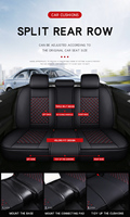 10 Parça Araba Koltuk Kılıfları Tam Set Deri Su Geçirmez Minder Evrensel Uyum Hyundai Elantra Sonata Tucson Santa Fe Ford Forte