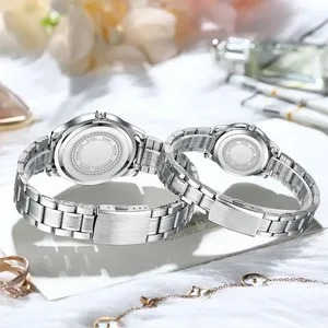 <span class=keywords><strong>Montre</strong></span> de couple CHENXI 010, sportive, étanche, lumineuse, à quartz, pour homme, en acier inoxydable, grand cadran, <span class=keywords><strong>bracelet</strong></span> pour <span class=keywords><strong>femme</strong></span> - Product Image 6