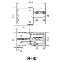 INNOOTEC DJ-4RT/Z 35A connecteur fil à carte avec accouplement aveugle pour une connexion PCB haute puissance rapide et fiable