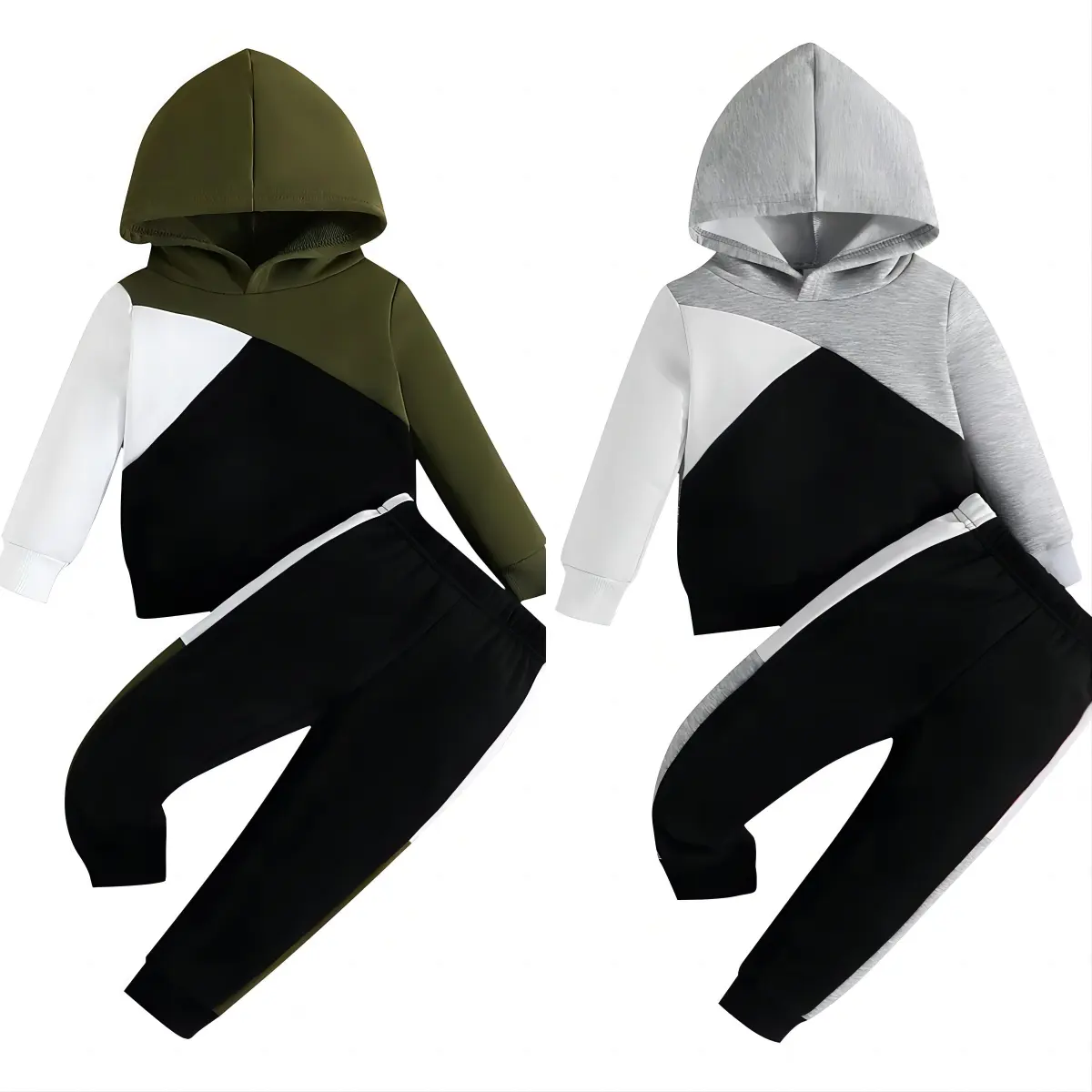 Toptan 2-pcs hoodie ve pantolon uzun kollu kış güz bebek çocuk boys setleri giyim 3-4 yıl 5-6 erkek bebek giysileri