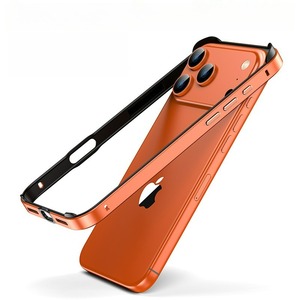 <span class=keywords><strong>Coques</strong></span> de téléphone en acier inoxydable pour iPhone 17 16 Pro Max, design sans <span class=keywords><strong>dos</strong></span>, cadre métallique, léger, anti-chute - Product Image 1
