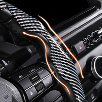 Housse de volant en fibre de carbone haute brillance, accessoires de voiture en cuir microfibre résistant à l'usure pour Honda Xadv 750
