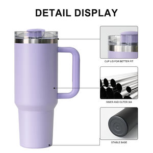 Cadeaux de Noël OEM Tasse de voyage thermique de 40 oz Tasse de gobelet en acier inoxydable de 40 oz avec poignée - Product Image 4