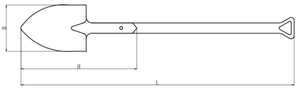 X-SPARK 990*230mm <span class=keywords><strong>Pelle</strong></span> pointue anti-étincelles en cuivre béryllium avec manche monté - Product Image 6