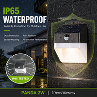 Lampe murale solaire LED à économie d'énergie, du crépuscule à l'aube, étanche IP65, pour jardin, patio et balcon