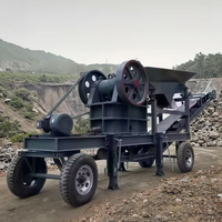 Concasseur à mâchoires mobile sur roues Huayun pour calcaire, béton, roche et minerai d'or avec moteur et composants essentiels du moteur, longue durée de vie