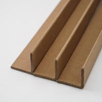 Protector de Esquinas en Forma de U de Madera Premium para Puertas y Ventanas, Embalaje de Operación Rápida, Protector de Bordes Seguro, Resistente a la Humedad, Reciclable