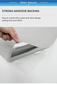 Rotoli di Carta da Parati Autoadesiva 3D Effetto Lino per <span class=keywords><strong>Cucina</strong></span>, Facile da Installare, Decorazione Domestica, <span class=keywords><strong>Rivestimento</strong></span> Murale in Tessuto di Lino - Product Image 3