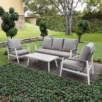Chaises de tissage en corde Ensemble de canapé d'extérieur moderne Corde en polyester pour patio de jardin