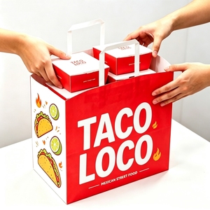 Bolsa de Papel Kraft Ecológica, Biodegradable, para Comida Rápida para Llevar, Personalizable, para Restaurantes - Product Image 3