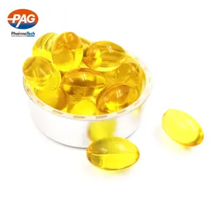 Cápsulas de cápsulas de cápsulas de óleo de bacalhau puro 500Mg GMP Halal OEM rico em vitamina A e D