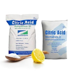 Citric Acid Anhydrous Fine Granular 30-100 Mesh China Supplier Food Grade Citric Acid Per Tonne