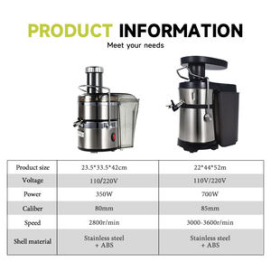 Moseener-Extractor de jugo eléctrico de acero inoxidable, máquina de extracción automática de pulpa, <span class=keywords><strong>prensa</strong></span> en frío lenta de Boca Grande - Product Image 2