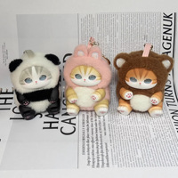 Porte-clés en peluche vinyle Chat Requin Mignon, rembourré en coton PP, style japonais, déguisement d'animal, cadeau pour sac, unisexe, à partir de 14 ans, décoration de fête