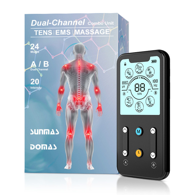 Dual Channels TENS Unit Muscle Stimulator for Pain Relief 24 Modes Tens EMS Pulse Massage Acupuncture Digital Therapy Machine