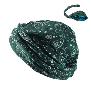 Vente en gros Turban imprimé cachemire pour homme Dreadlocks Double couche doublée de <span class=keywords><strong>satin</strong></span> <span class=keywords><strong>Durag</strong></span> Hombre - Product Image 6