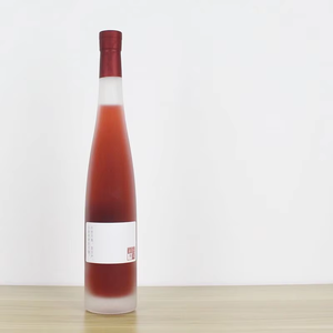 Venta al por mayor 500ml 375ml helado transparente vino cóctel forma plana con tapa para whisky y <span class=keywords><strong>Vodka</strong></span> - Product Image 2