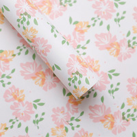 Papier d'emballage pour bouquet de fleurs fraîches, papier kraft mat imperméable avec motif de petites fleurs pour l'emballage de cadeaux