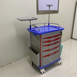 ABS 플라스틱 의료 응급 카트-다기능 4개의 바퀴 여러 서랍 잠금 가능 병원 구조 및 환자 케어용 - Product Image 6